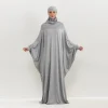 Robe de prière une pièce à manches smocks pour femmes, abayas musulmanes, hijab, jilbabs, kaftans à capuche, robe islamique, dubaï, saoudien, modestie turque