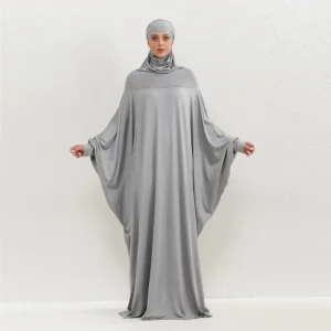 Robe de prière une pièce à manches smocks pour femmes, abayas musulmanes, hijab, jilbabs, kaftans à capuche, robe islamique, dubaï, saoudien, modestie turque