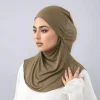nouveau jersey hijab instantané pour femmes musulmanes hijab solide extensible sous capuchon foulard multi fonctionnel bandeau casquette intérieure de prière
