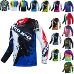 Maillot de vélo de saleté bleu maillot de Motocross pour jeunes enfants hors route mx bmx chemise garçons Enduro vtt maillot de sport pour enfants hauts de cyclisme