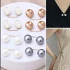 Épingles de sécurité pour écharpe, réglage du col, 8 pièces, épingles de sûreté antidérapantes en perles, broche de décoration pour robe, épingles de fixation de taille