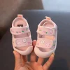 sandales d'été pour bébés filles, chaussures de plage, premiers pas pour nourrissons, sandales mignonnes et douces pour filles, rose, beige, blanc