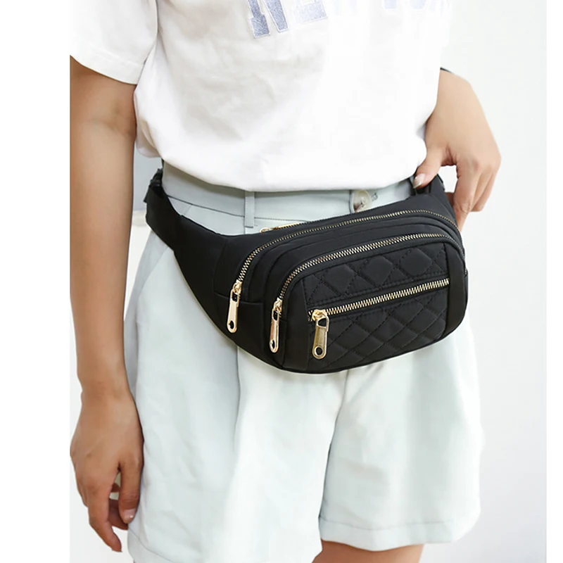 Sac de taille en tissu Nylon pour femmes, sacs de ceinture imperméables, sac de poitrine à bandoulière de styliste, sac banane à la mode, bourse banane, nouveau