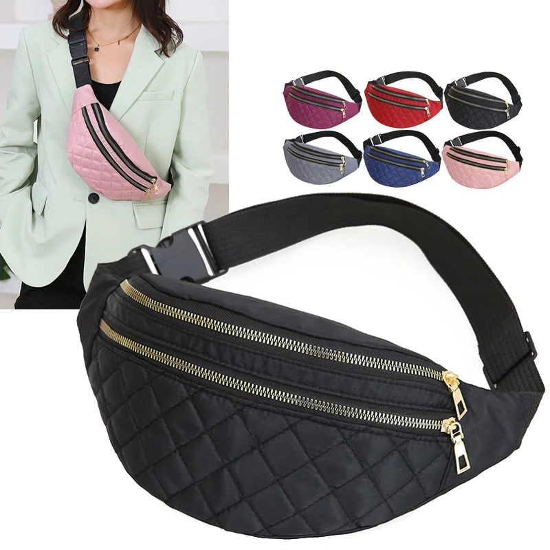 Sac de taille femmes hommes poche étanche mode sac à main de poitrine décontracté unisexe sport voyage sac à main Plaid taille Pack sacs de ventre étui Sac de taille femmes hommes poche étanche mode sac à main de poitrine décontracté unisexe sport voyage sac à main Plaid taille Pack sacs de ventre étui