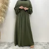 abaya robe de soirée pour femmes musulmanes, caftan islamique, modeste, fermeture éclair sur le devant, dubaï, eid, maxi