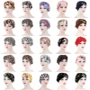Tressage Hijabs pour femmes croix front imprimé fleuri femme musulmane Turban pour fête élégant islamique bandeau élastique Hijab Bonnets