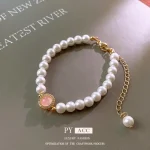 Bracelet de perles en Zircon plaqué or, Vintage, luxe, mode, polyvalent, accessoire de bijoux pour femmes, charme élégant, vêtements à main élégants