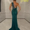 robe de soirée gracieuse personnalisée à une épaule et robes d'occasion spéciale en organza exquises et robes de bal à perles délicates