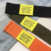 ceinture en toile tressée en nylon pour femmes et hommes, double anneau, boucle noire, simple et polyvalente, pour étudiants, tendance, pantalon cargo