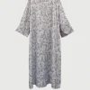 abaya ample à imprimé floral, manches longues, robe traditionnelle du moyen orient pour femmes, élégante, ouverte sur le devant, sans écharpe, caftans