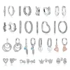 Boucles d&rsquo;oreilles originales en argent Sterling 925, créoles en cristal pour femmes, couronne en or Rose, cœur, abeille infini, bijoux, 2025
