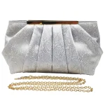 Pochette de soirée en dentelle vintage, sacs à main de luxe argentés, sac à main enveloppe, sac à main Messenger féminin, nouveau, 2023