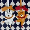 breloque de sac en cuir pu ours de danse de ballet élégant avec nœud | cadeau artistique unique pour les danseurs et les femmes