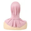 classique islam femmes prêt à porter snap fastener hijabs pour femme couverture complète bandeau écharpe turban casquettes turbante mujer