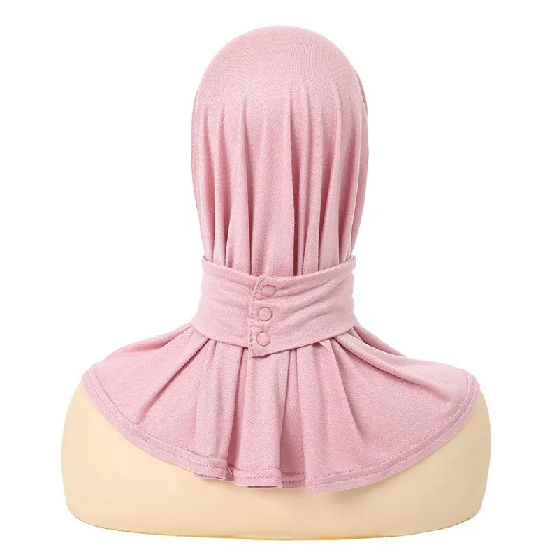 classique islam femmes prêt à porter snap fastener hijabs pour femme couverture complète bandeau écharpe turban casquettes turbante mujer
