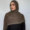 femme musulmane coton rayonne hijab écharpe mode viscose bandeau musulman hijabs châles dame longue enveloppement islam turban foulard