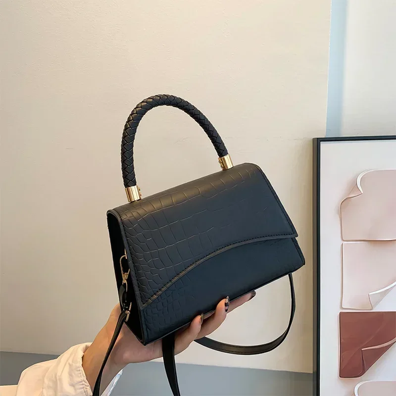 sac à bandoulière en cuir pu solide, sacs à main de styliste à poignée supérieure pour femmes, sacs à bandoulière décontractés de luxe