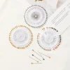 Épingles rondes pour hijab, 40 pièces, épingles pour tête d'écharpe, tête de perle ronde blanche colorée, couture, épingle de quilting, accessoires de couture