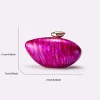 coquille perle acrylique boîte pochettes sac de soirée de luxe femmes fête de mariage mini pochette sac à main