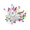 Épingle à coudre à tête de perle arc en ciel, outils de couture bricolage, tête grossière, point droit, poussoir, positionnement, 100 pièces, 5.5cm