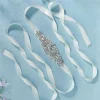 ceinture de mariée en cristal argenté pour femmes, ceinture de robe de mariée élégante avec pierres, strass et perles, accessoires pour robes, nouvelle collection
