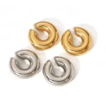 1 paire de boucles d&rsquo;oreilles à Clip en forme de C pour femmes, légères, sans Piercing, Cartilage, manchette d&rsquo;oreille, couleur or argent