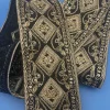 ruban de dentelle brodé pour bricolage, accessoires vestisens, artisanat jacquard, applique, 1 mètre