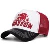 nouveaux casquettes de sport hip hop chapeaux de baseball brodés nouveau pare soleil unisexe bloc de couleur respirant mode maille casquettes de camionneur polyvalentes