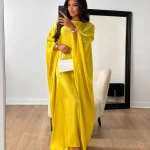 20 couleurs été papillon chauve-souris Satin brillant Abaya dubaï luxe Islam musulman Maxi caftan robe Kebaya AbayasWomen robes