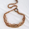 femmes tissé gland ceinture tressé ceinture cravate sangle boho filles large taille corde chaîne ceintures de taille pour robe ceinture accessoires
