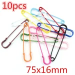 Grands épingles de sûreté de 7.5CM, 10 pièces, épingle de sûreté robuste, broche colorée robuste en vrac pour bricolage, jupes artisanales, vêtements, couverture, accessoires
