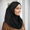 Nouveau Jersey musulman Hijab sous-écharpe casquette intérieure solide femmes enveloppement cou couverture foulard Turban bandeau Sport Hijab islamique chapeaux