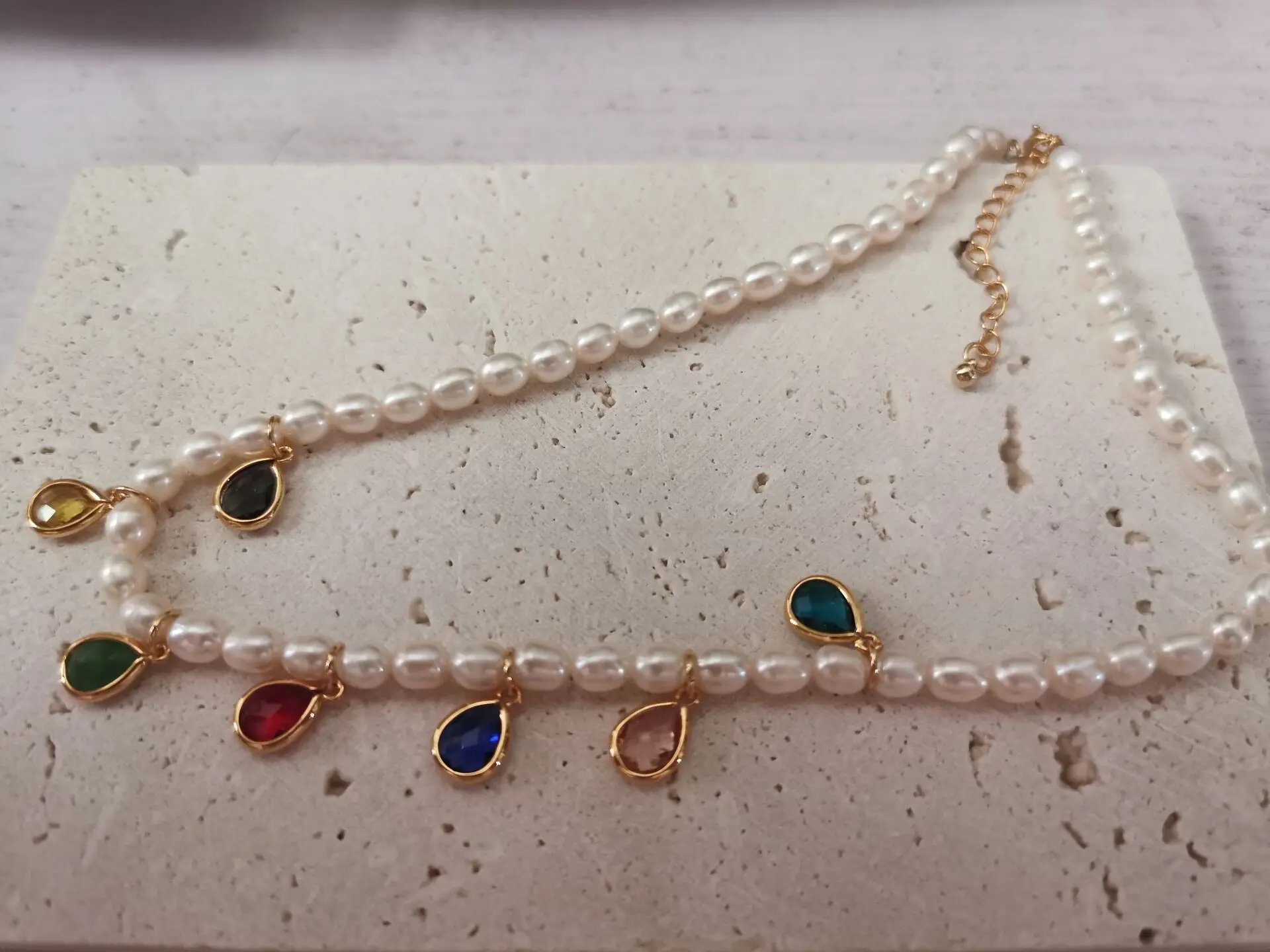 Collier de perles naturelles pour femmes, coloré, contre-indiqué, bijoux de fête, créateur, T Show, robe de piste, Japon, coréen