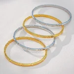 Bracelet en acier inoxydable pour femmes et hommes, plaqué or 18 carats, sans ternissement, unisexe, ouvrable, bijoux de Couple simples