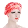 bonnet en velours pour femmes musulmanes, turban tressé, hijab, chimio, casquette extensible, perte de cheveux, bonnet islamique, couvre chef