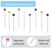 1000 pièces épingles à coudre broche droite 38mm tête sphérique nacrée épingles à quilting pour bricolage artisanat couture tissu outils de couture