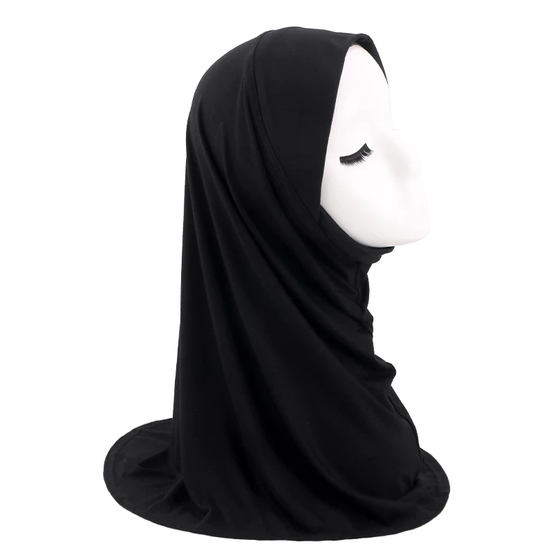 foulard enveloppé en coton modal, châles hijab musulmans pour femmes, écharpe unie, foulard fin d'été, turban islamique, bandeau