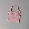 soutien gorge d'entraînement sexy pour femme, haut de fitness licou avec soutien intégré, soutien gorge de yoga à séchage rapide pour salle de sport et course