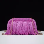 Pochette de soirée en biscuits brillant pour femme, sacs à main pliés, sacs à main à pince en cristal, créateur de luxe, fête de mariage, qualité, nouveau, 2023