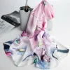 foulard en soie pure 100% pour femmes, châles et enveloppes de marque de luxe pour dames, hijab en soie véritable pashimina mûrier naturel, 2022