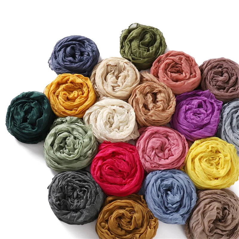 Foulard de styliste en coton déformable 85x180cm, hijab rond pour femmes, châles féminins, bandeau de sauna, hijabs musulmans, ramadan