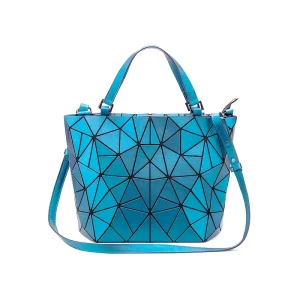 Sac à main fourre-tout pour femmes, sacs à bandoulière de grande capacité, sac à main géométrique mat, sac seau pliable