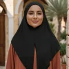 foulard hijab instantané à boucle pour femmes musulmanes, jersey de qualité supérieure, écharpe triangulaire extensible en coton, foulard islamique, enveloppes, voiles heaband