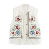 Débardeur en coton brodé de fleurs pour femmes, couverture d&rsquo;estomac, style Boho Y2k, haut élégant pour femme, Vintage, Harajuku