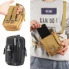 Sac de ceinture pour hommes, sac de taille d&rsquo;extérieur, camouflage étanche, accessoires de sport et de chasse, sac de rangement pour téléphone portable en nylon Molle