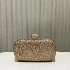 nouvelles dames brillant luxe strass pochettes mariage/bal/anniversaire fête soirée sac à main élégant vert foncé banquet sac à main