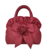 Lolita fleurs femmes nœud sac fermeture éclair doux gothique sac à main couleur unie avec poignée dames sac à main été