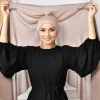 hijab instantané en mousseline de soie avec boucle magnétique, couleur unie, écharpe musulmane pour femme, turban islamique, bandeau à la mode, châle, nouvelle collection