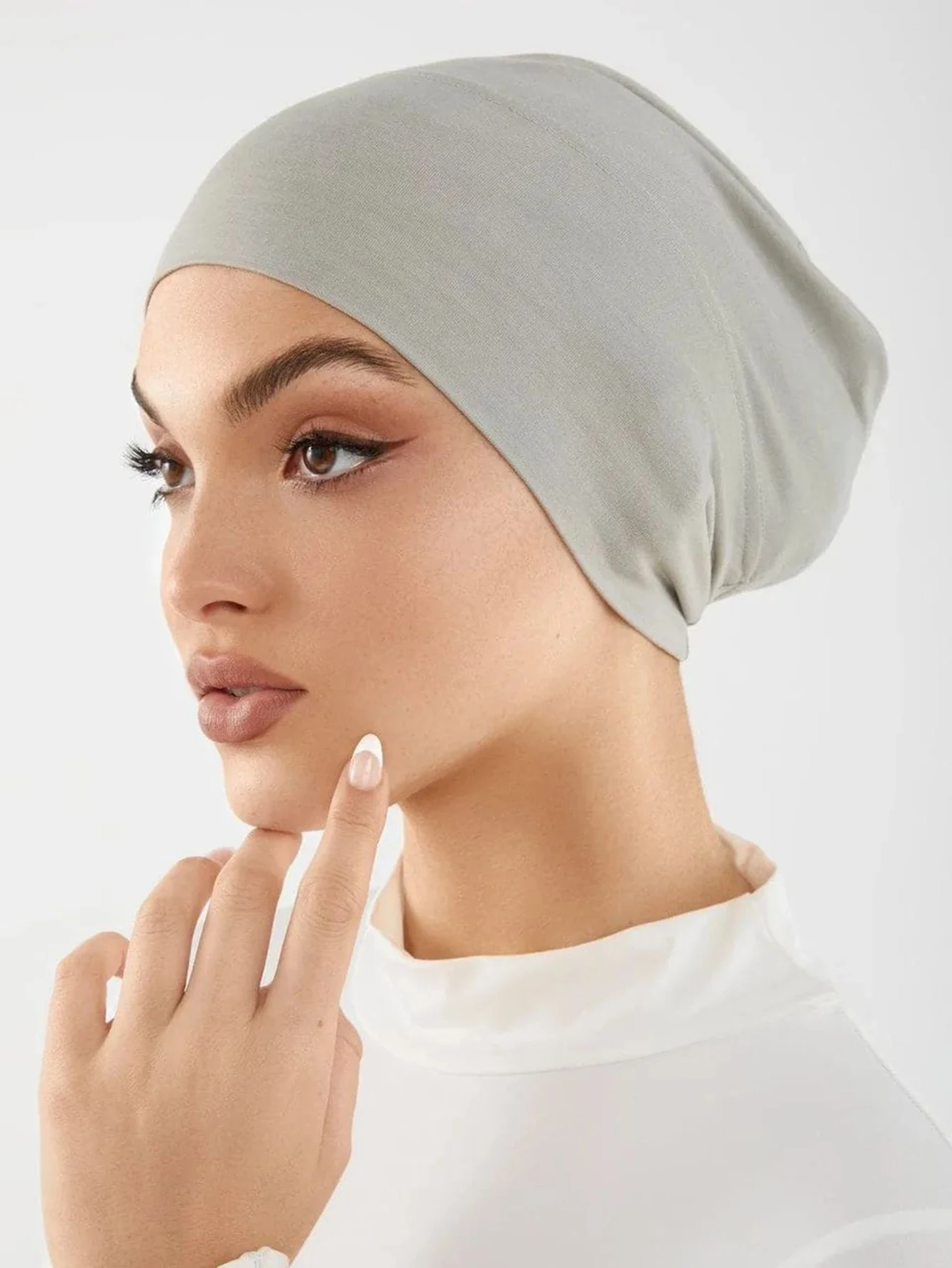casquette hijab intérieure en modal doux, turban extensible musulman, sous écharpe islamique, bonnet, bandeau féminin, casquette tube