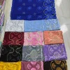 2025 pas cher luxe écharpe enveloppement voile hijab broderie dentelle qualité coton hijabs femmes musulmanes voile vêtements avec strass